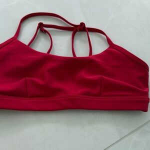 ALO Yoga Vibrant Red Strappy Sports Bra